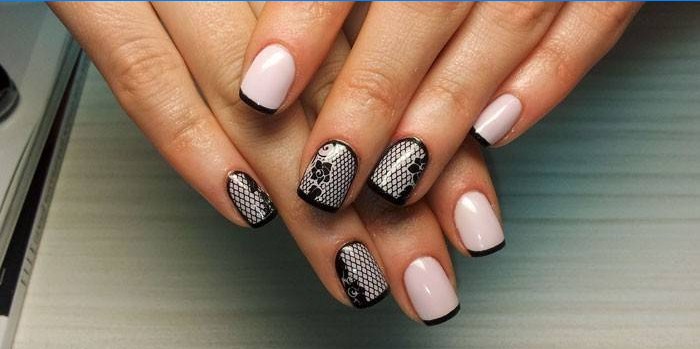 Manicure na rękach z szelakiem