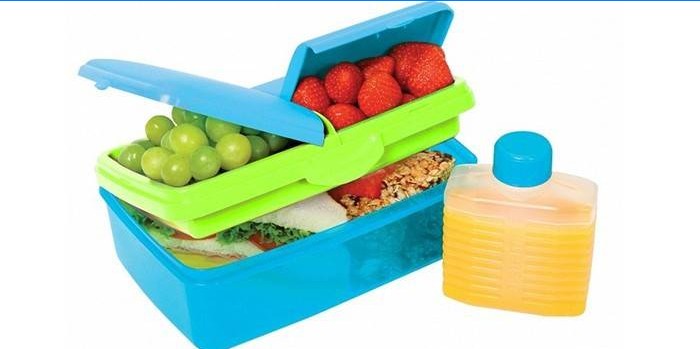 Sistema Duplex Lunch Box z butelką na napój