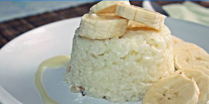 Bananowy Pudding Ryżowy