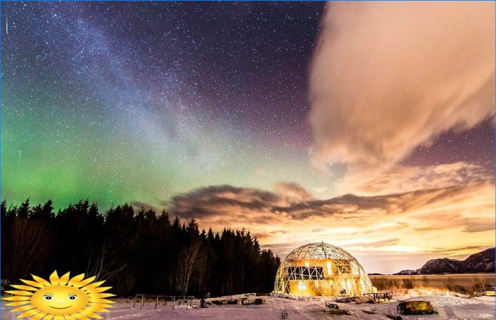 Nature House - dom pod kopułą geodezyjną w Arktyce