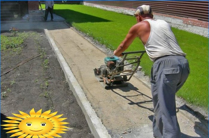 Samodzielne układanie płyt chodnikowych i kostki brukowej na betonowej podstawie