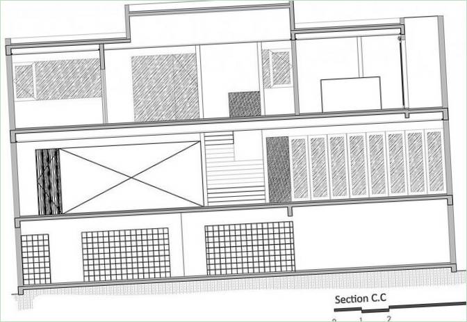 Dom z tarcicy w kształcie pudełka blueprint