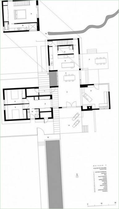 Plan piętra rezydencji w Quebecu, w Kanadzie