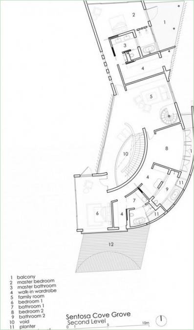 Plan piętra Cove Grove Sentosa Mansion autorstwa Aamer Architects