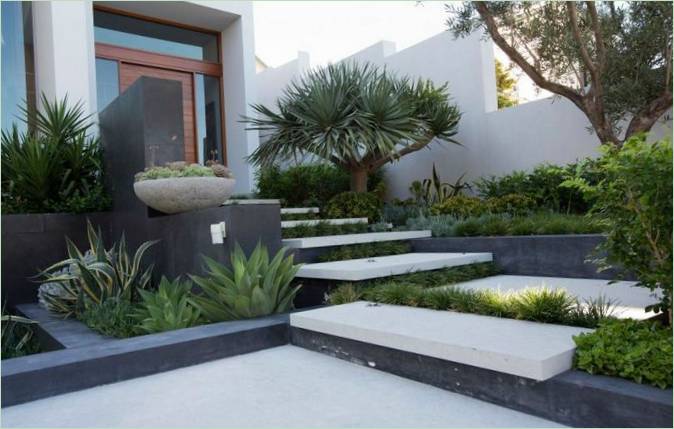 Dom z atrakcyjnym projektem krajobrazu autorstwa Tim Davies Landscaping, Perth, Australia