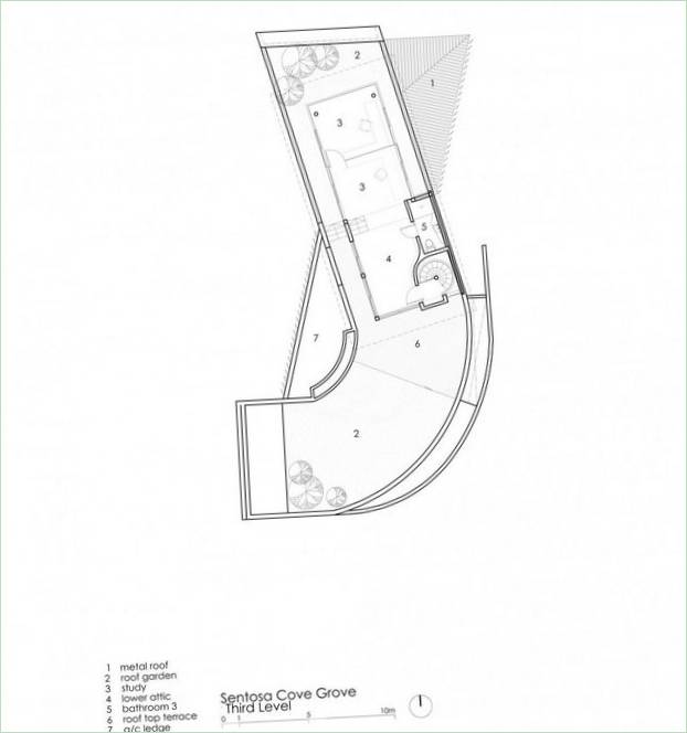 Plan rezydencji Cove Grove Sentosa autorstwa Aamer Architects