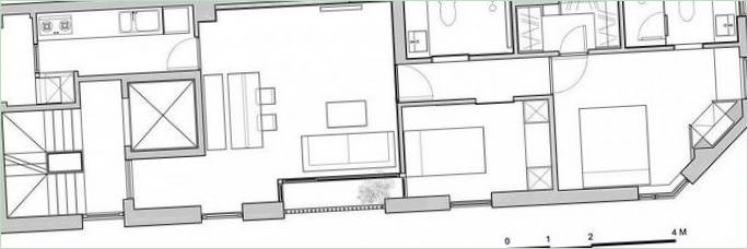 Schemat prywatnej rezydencji Chang Residence by ATELIERII