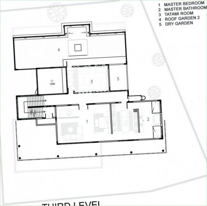 Plan piętra domu N18 autorstwa DRTAN LM Architect