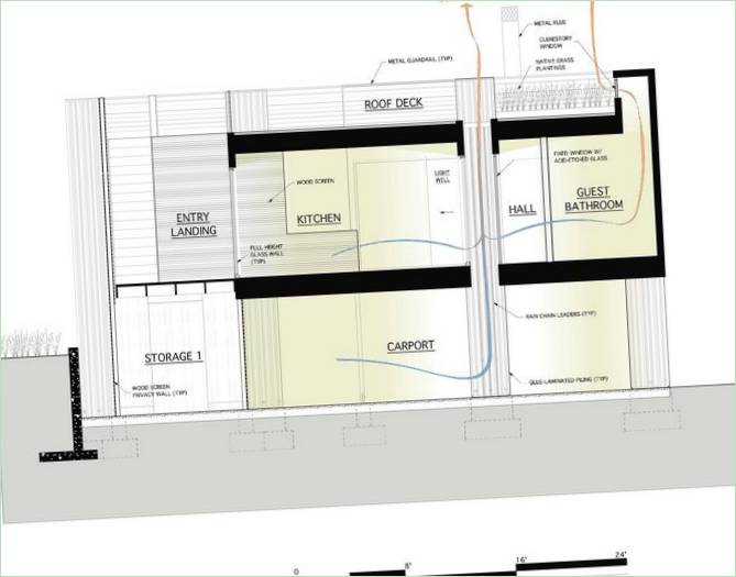 Plan piętra Northwest Harbor zaprojektowany przez Bates Masi Architects