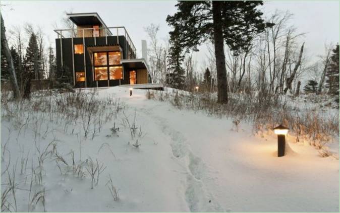 Rierson Cabin prywatny budynek mieszkalny autorstwa Salmela Architect, Toft, Minnesota, USA