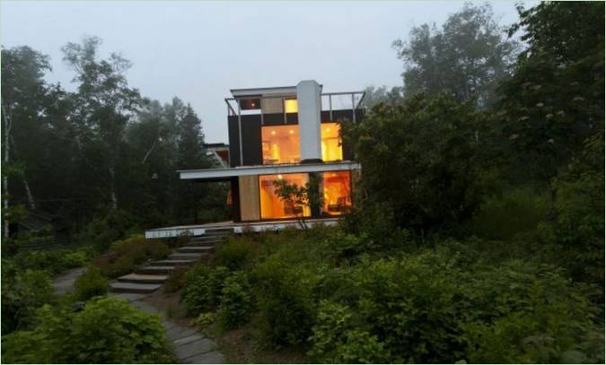 Rierson Cabin prywatny budynek mieszkalny autorstwa Salmela Architect, Toft, Minnesota, USA