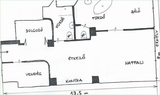 Projekt wnętrz dla prywatnej rezydencji w Budapeszcie, Węgry