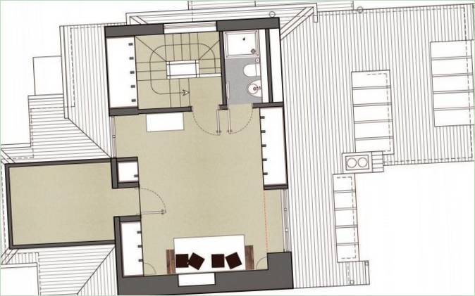 Plan piętra Hampstead House w Londynie