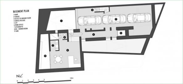 Plany pięter prywatnego domu typu White Cube