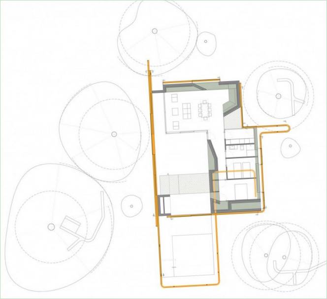 Projekt domu otoczonego lasem w Hiszpanii