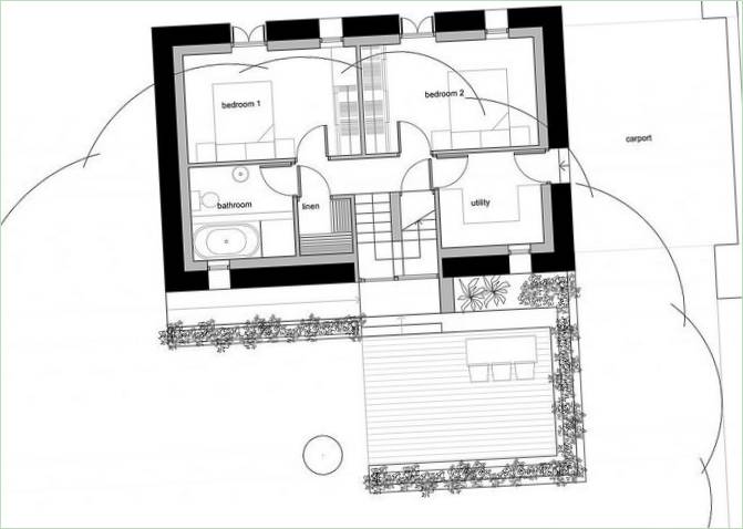 Plan domu Loughloughan Barn w Irlandii Północnej