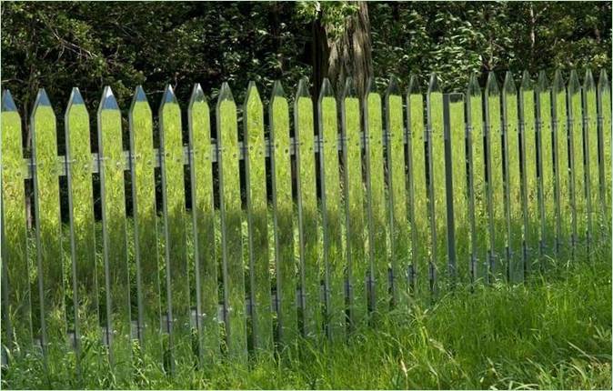 Mirror fence by Alyson Shotz